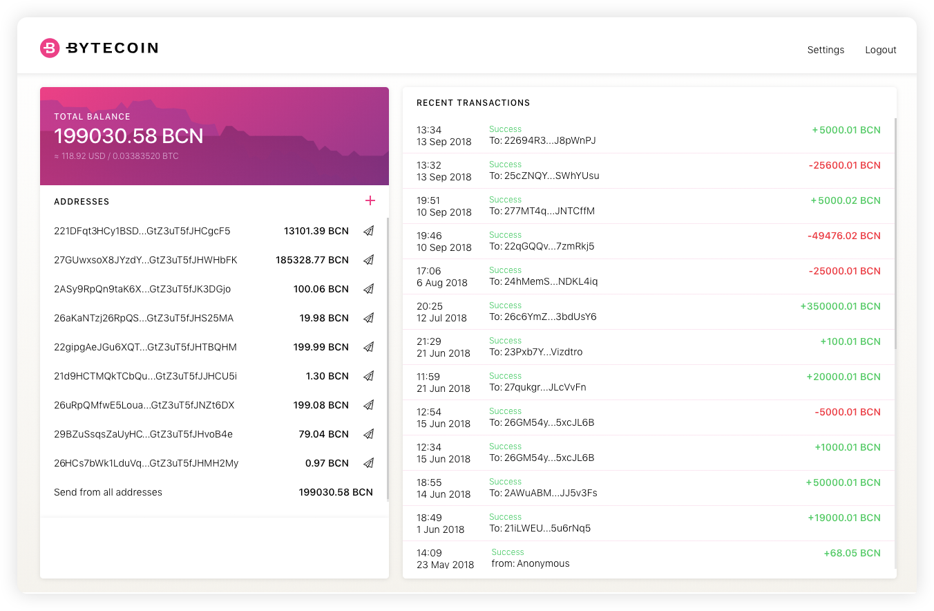 Online bytecoin wallet desktop